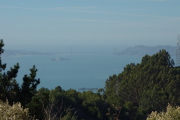 Alcatraz and the Golden Gate Bridge from Vollmer Peak