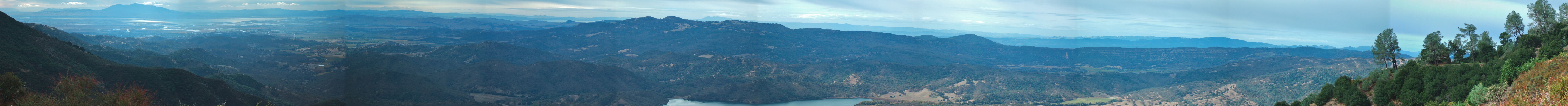 Panorama to the west of Vaca Ridge, from a point south of Mt. Vaca