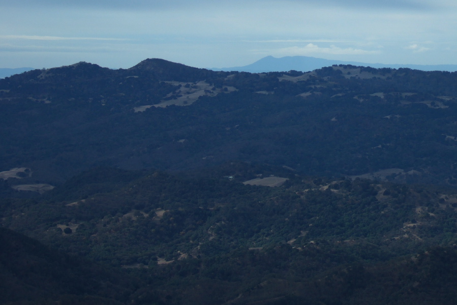 Twin Sisters (2177ft & 2259ft) and in the distance, Mt. Tamalpais (2571ft) from Vaca Ridge