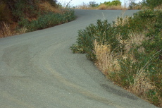 Steep S-curve on Gates Canyon Rd.