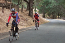 KP and Bernar Demai (r) start up Gates Canyon Rd.