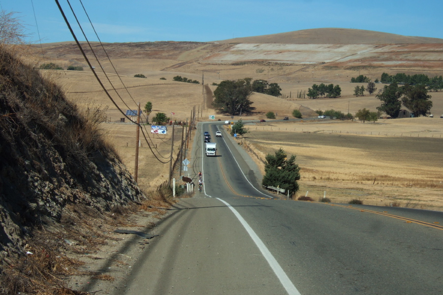 Barry Burr and Gregory Smith start the last climb on Vasco Road before the end of our ride.