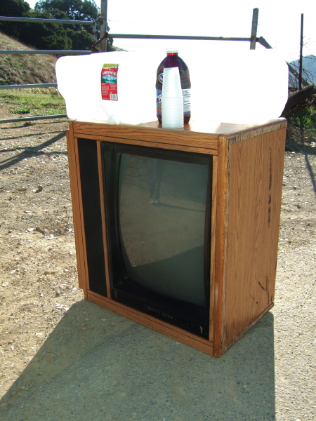 Refreshment table at the top of Palomares Rd.