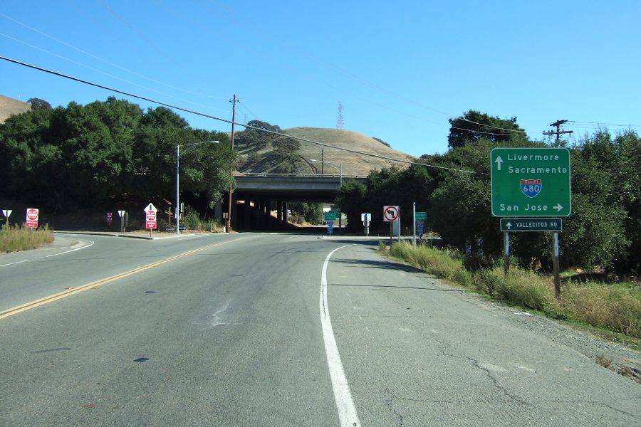 Crossing underneath I-680