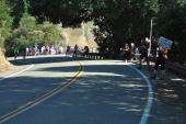 Finish area at the top of Palomares Rd.