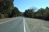 Empty road between Pleasanton and Sunol.