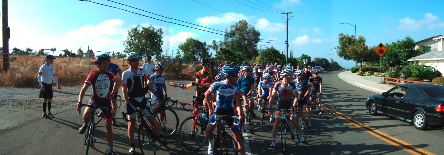 Everyone gets ready to go at the start