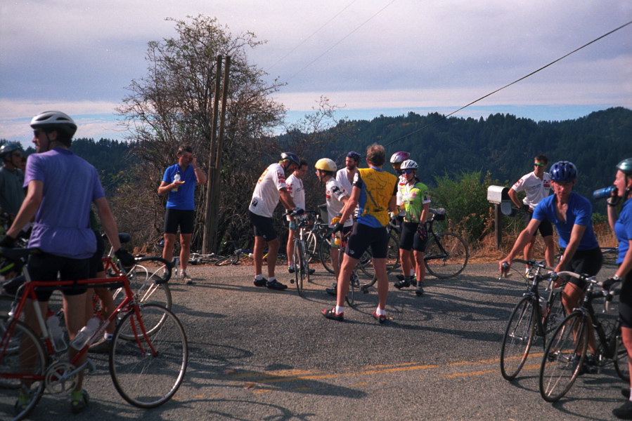 Folks hanging around the top of Bohlman Rd.