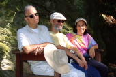David, Frank, and Stella at The Bench.