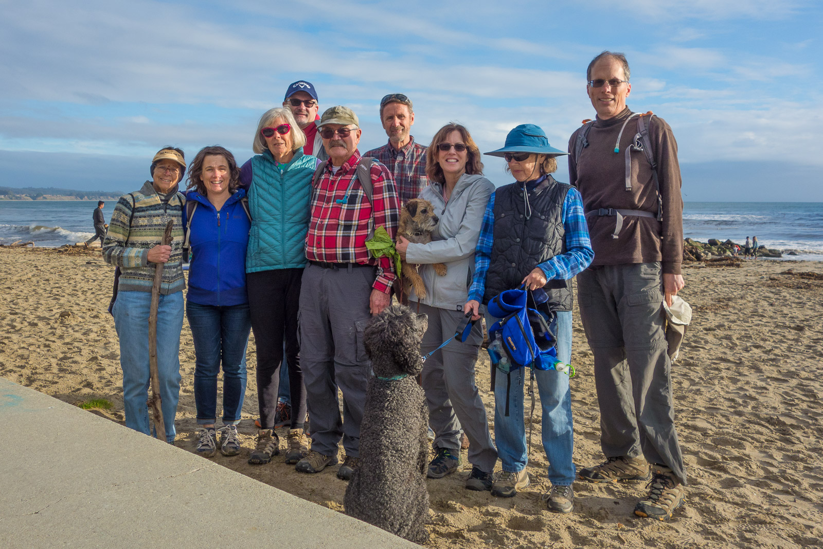 (l to r): Katie, Anna, Alice, John, Ron, Dave, Mac, Karen, Paula, and Bill.  Delton has his back to the camera.