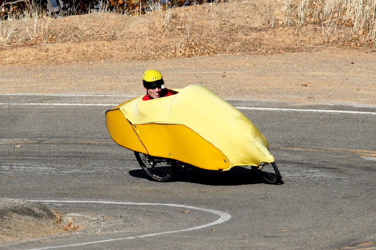 Bill rounding the last hairpin turn on Mt. Hamilton Rd.