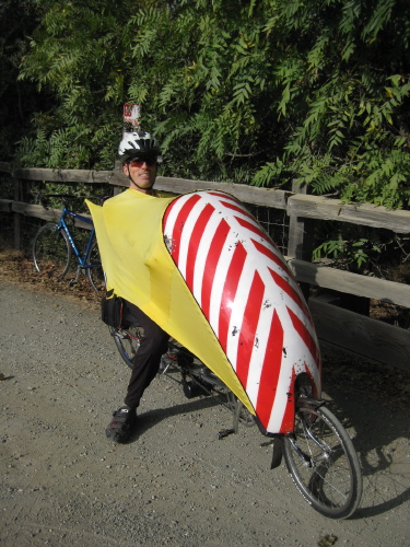 Bill tries to stay warm while waiting to start the Old La Honda climb.