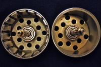 N42 rotor (left) and stock rotor with composite magnet ring (right).