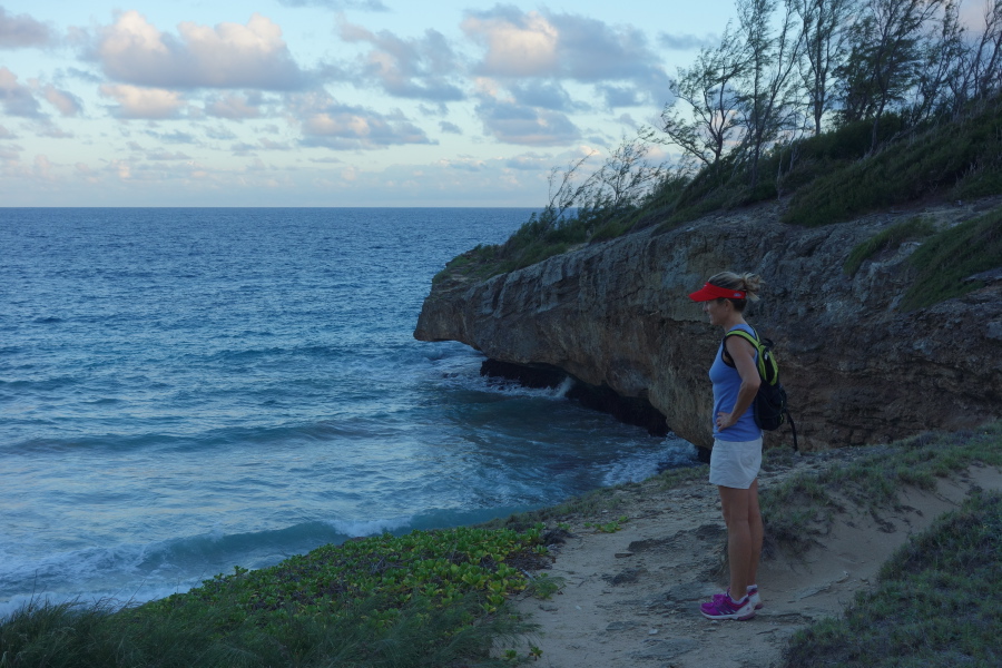 Laura stands above Ha'ula Beach.