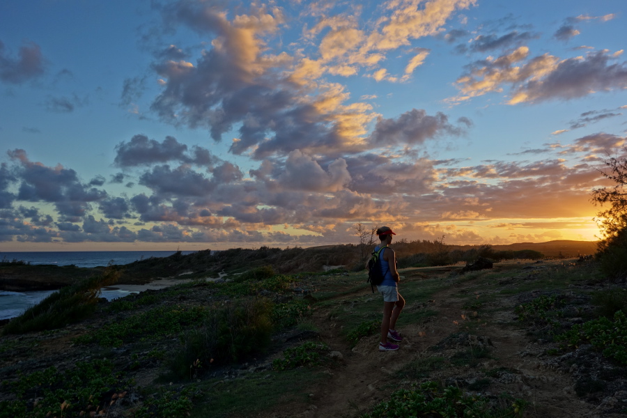 Laura enjoys the sunset.