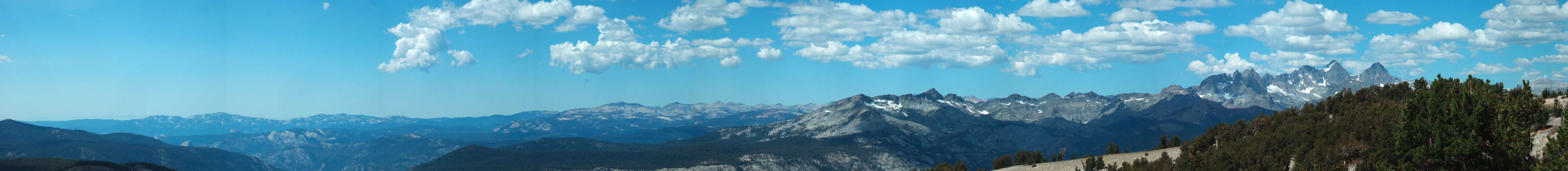 Mammoth Crest Panorama, southwest to northwest