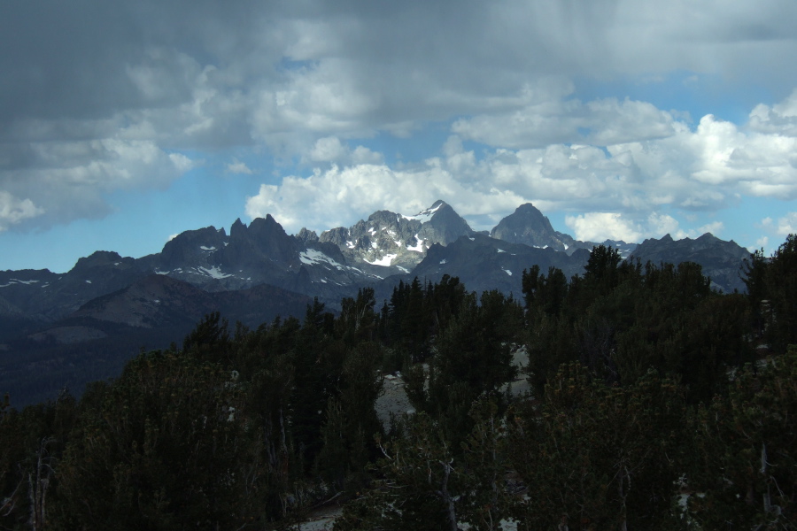 The clouds start to close in and darken over Mt. Ritter.