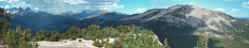 Rain and virga falls over the Ansel Adams Wilderness Area.