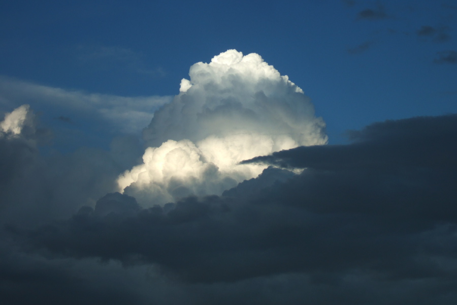 A not-quite-a-thunderhead over Long Valley outside our apartment window