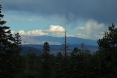 Clouds and rain over Mammoth and Long Valley outside our window.