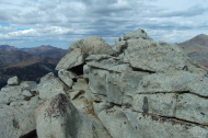North summit blocks that required some climbing to surmount.