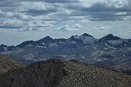 Rodgers Peak (12978ft), Mt. Lyell (13114ft), and Mt. Maclure (12880ft)