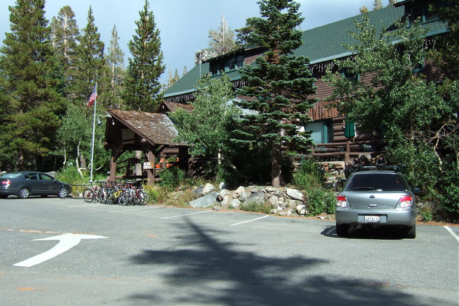Passing by the Tamarack Lodge at Twin Lakes