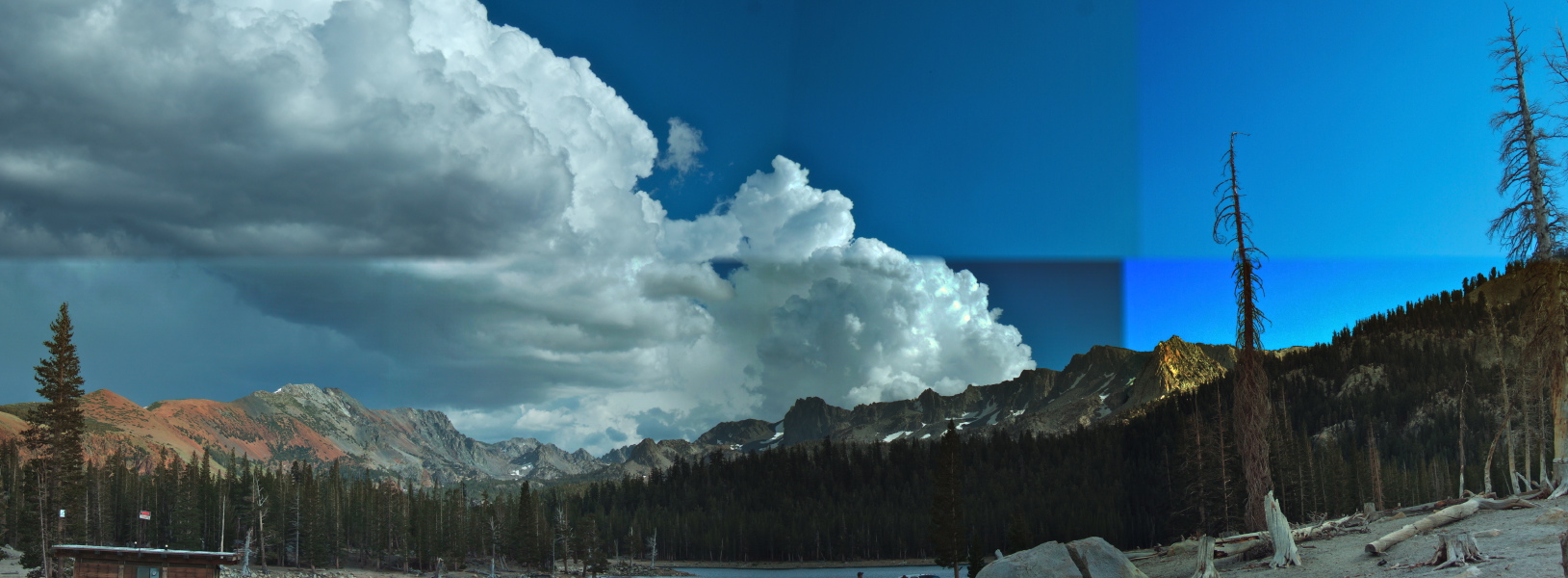 Clouds gather over Duck Pass