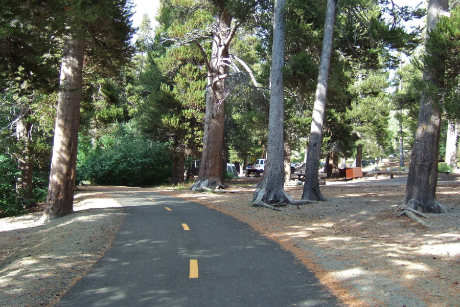 Bike path through Twin Lakes Campground