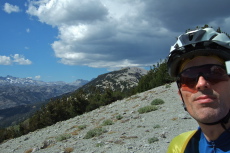 A large cloud develops over San Joaquin Mountain and the Two Teats.