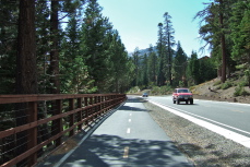 Starting up the Bike Path to the Lakes.