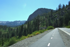 Climbing the bike path along Lake Mary Road.