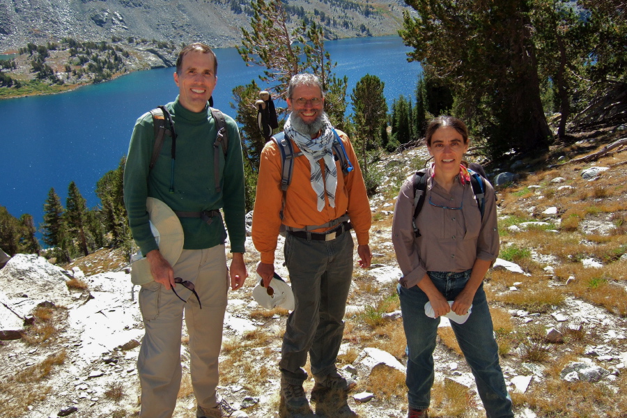 Bill, Frank, and Stella at Duck Pass.