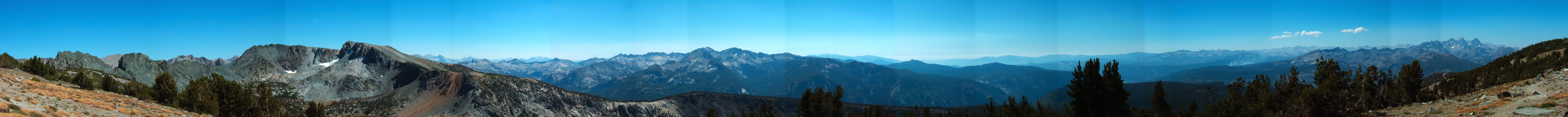 Panorama looking southwest from Mammoth Crest