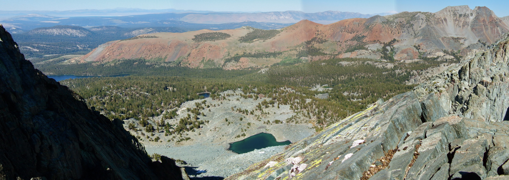 Panorama of Sherwin Crest from the top of the gendarme