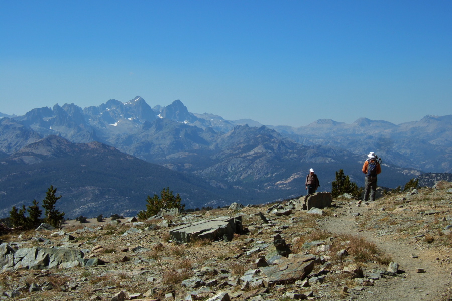 Stella and Frank on the Mammoth Crest trail.