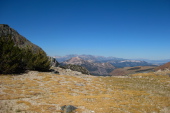 Bill waits at the viewpoint over Barney Lake.