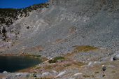 Bill descends to one of the Deer Lakes.