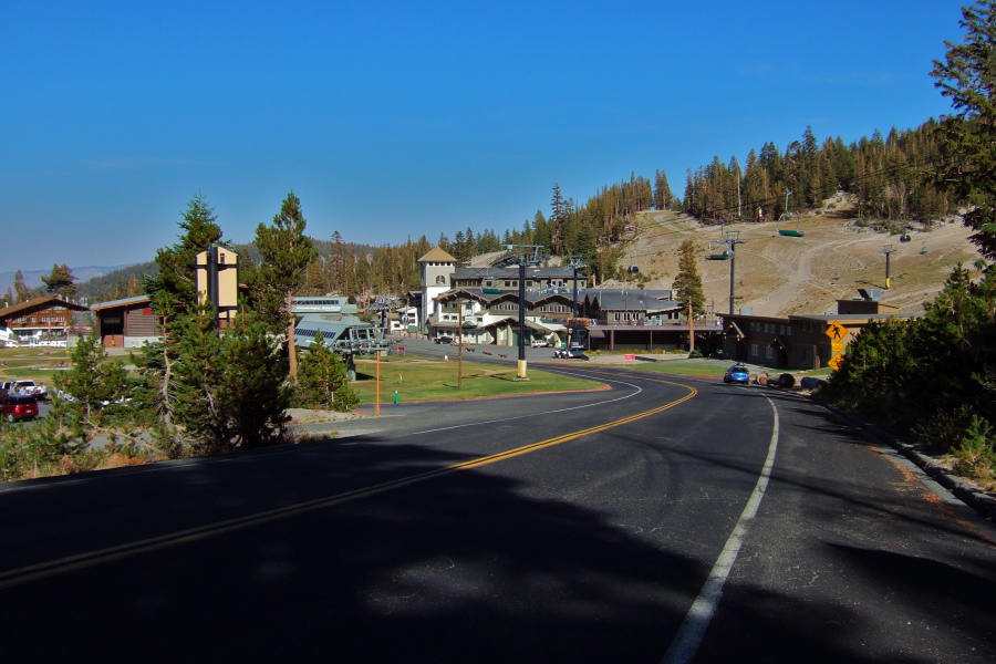 Passing by the Mammoth Mountain Ski Resort