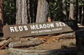 Arriving at Red's Meadow Resort