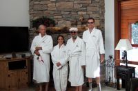 The gang gets ready to visit the spa.