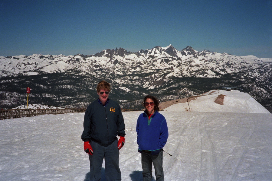 Chris and Stella on Mammoth Mountain (11053ft)