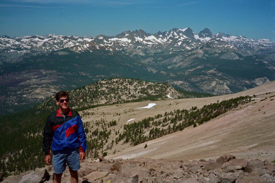View west from the summit of Mammoth Mountain.