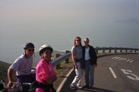 Rob and Denise (and two lovely ladies) at the top of Conzelman Drive.