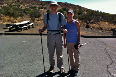 Bill and Laura prepare to start their hike up the Humu'ula Trail.