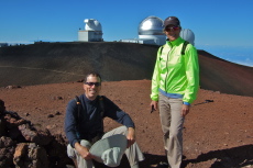 Bill and Laura at the summit of Mauna Kea (13796ft)