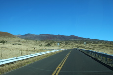 We start up the steep Mauna Kea Access Road.