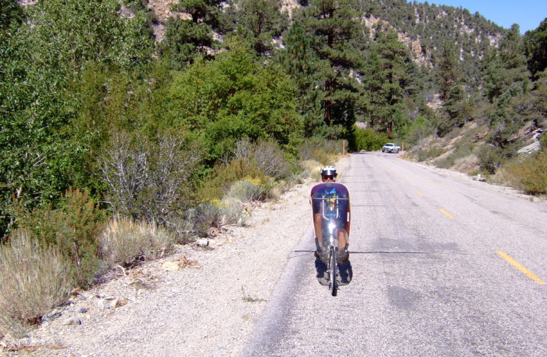 Ron climbs Rock Creek Canyon.