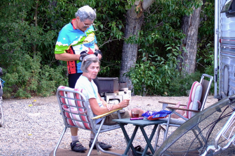 Ron and Alice at their camp site.