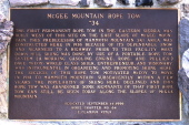 McGee Mountain Rope Tow placard.